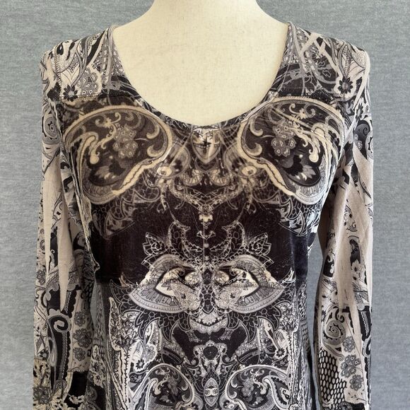 Live and Let Live Velvet Babydoll Tunic Top S Forest Fairy Whimsigoth Goblincore - Picture 2 of 12